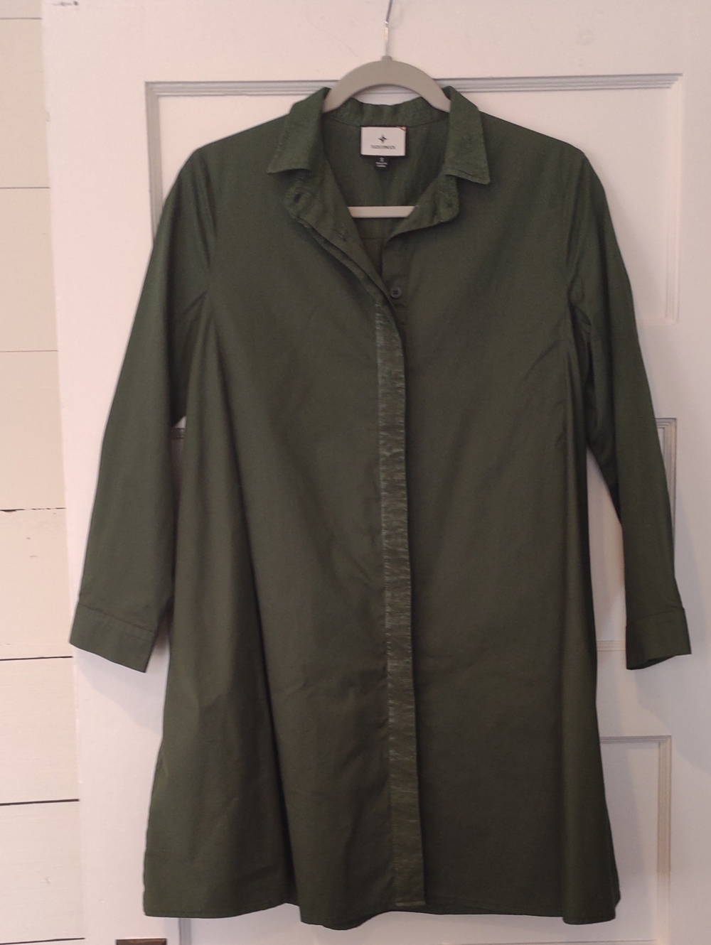 Tuckernuck Olive Green Collared Button-Front Mini Dress